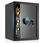 SRWTRCHRY 2.2 Cu ft Large Safe Box, Home Safe with Digital Keypad and Deposit Slot \u0026 Alarm System, Money Safe With Mute Function and LED Light, Safe for Money Valuables